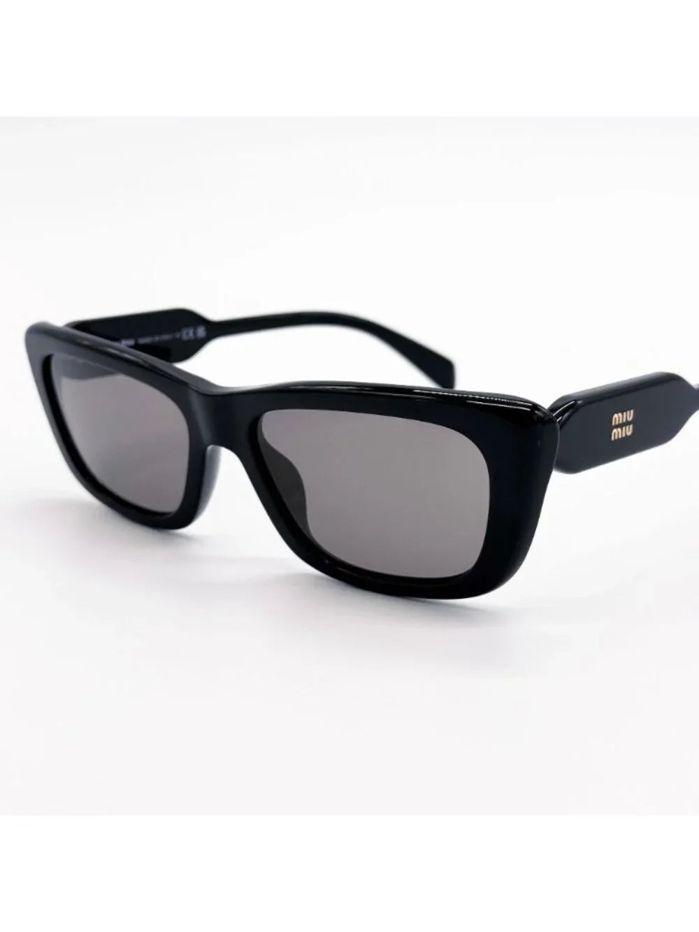 New Miu Miu MUB12S 16K80Q Black Cat Eye Sunglasses SMU B12
